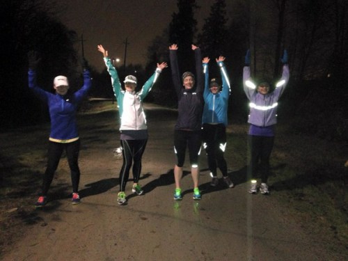 Happiness is my sneakers. (Don't mind the crazy eyes; we were all a little possessed last night :) )