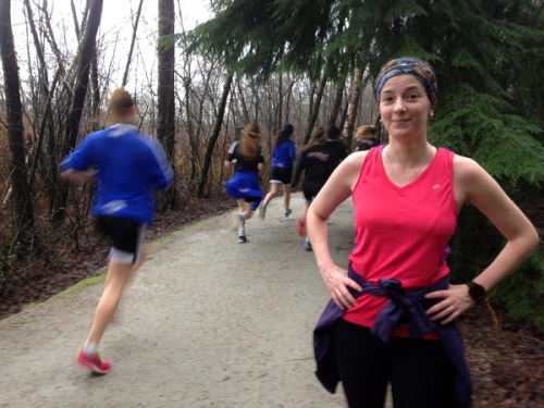 Being chicked by a high school girl's soccer team and both of us thinking: Give it 10 years then let's see how fast you are!