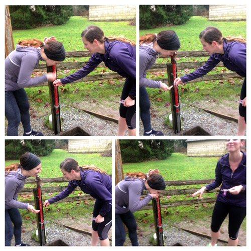 Riddle me this: How many running chicks does it take to wash a dropped shot block? 